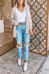 Broken Hole Straight-leg Jeans