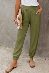 Solid Linen Pockets Jogger