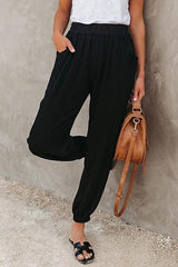 Solid Linen Pockets Jogger