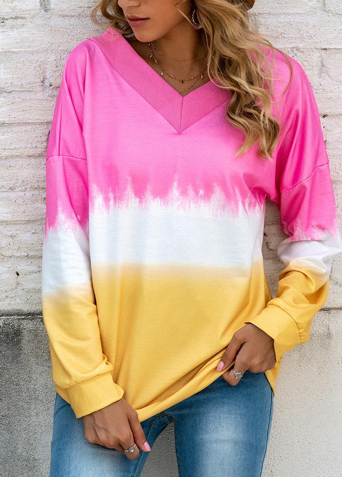 Long Sleeve Patchwork Casual Top