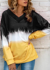 Long Sleeve Patchwork Casual Top