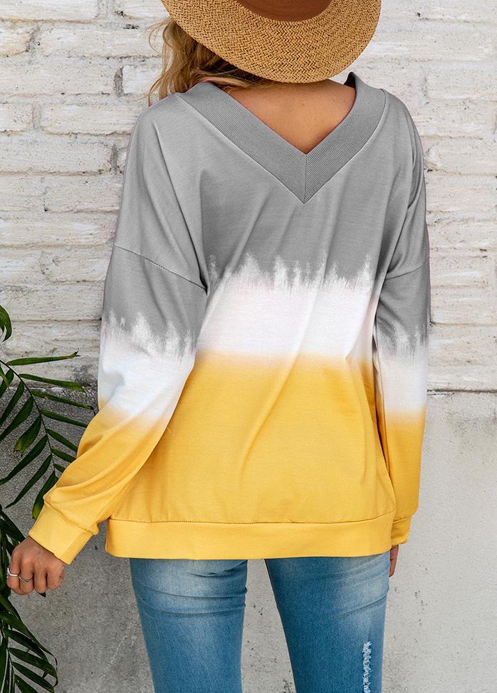 Long Sleeve Patchwork Casual Top