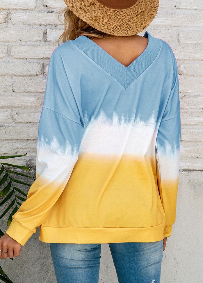 Long Sleeve Patchwork Casual Top