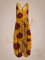 Flowy Sleeveless Strappy Loose Jumpsuit