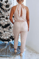 Shine Halter Neck Jumpsuits