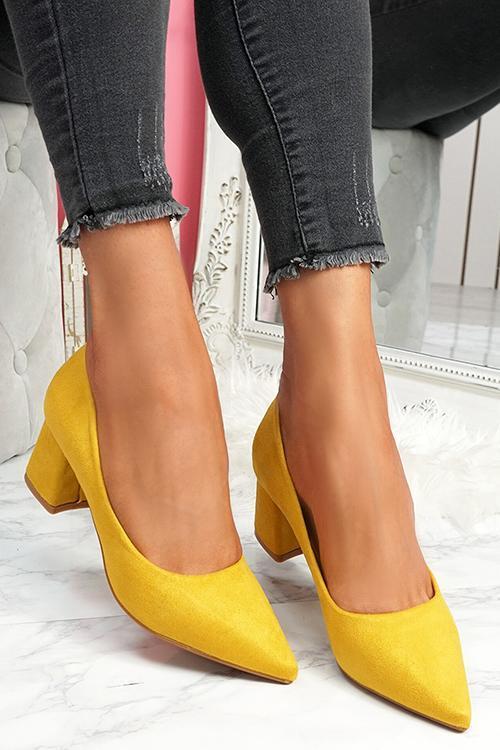 Chunky Heel Pointed Heels