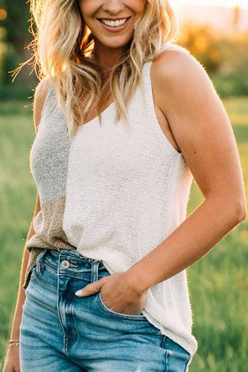 Color Block Sweater Tank