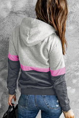 Cowl Neck Colorblock Hoodie
