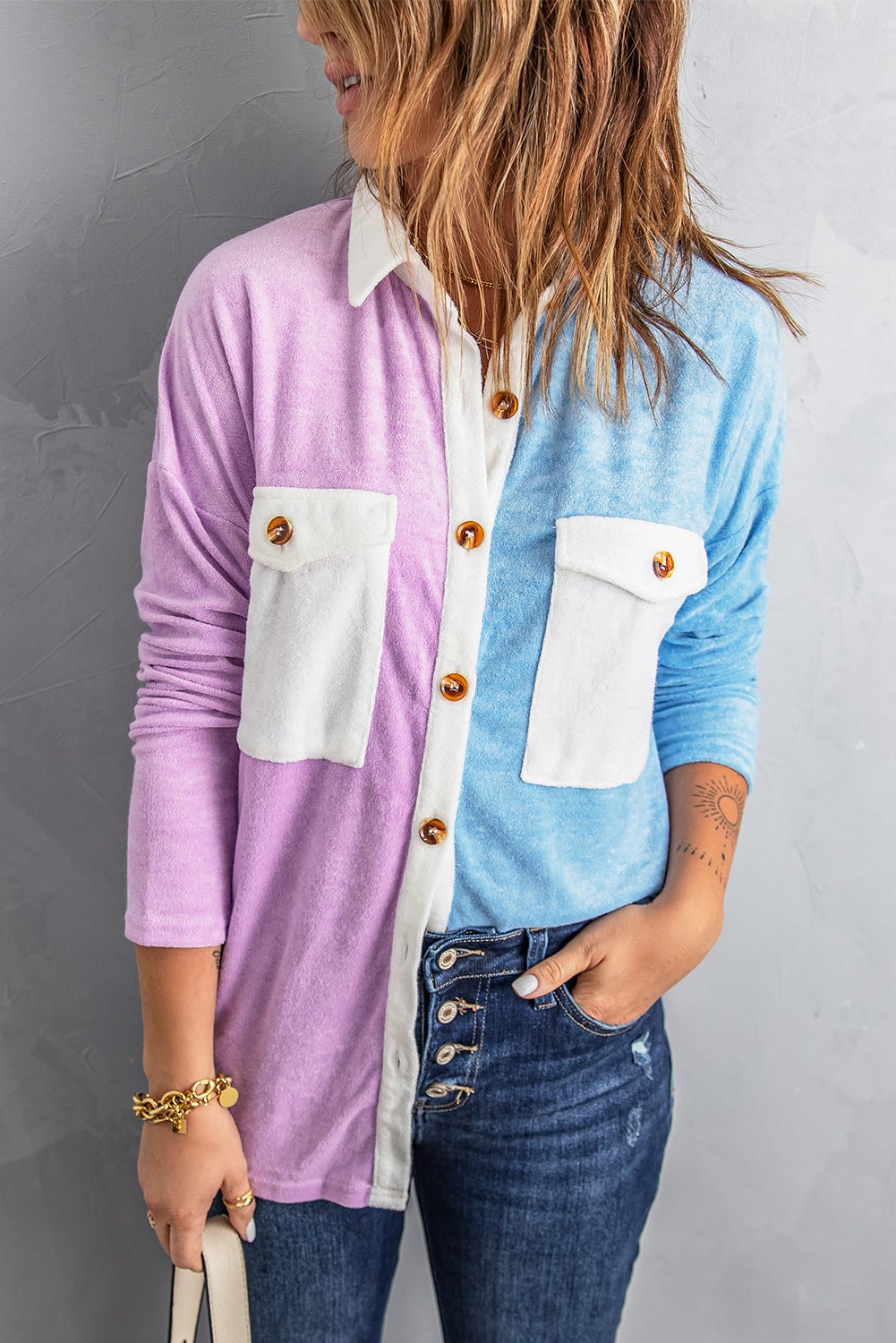 Colorblock Fleece Shirt