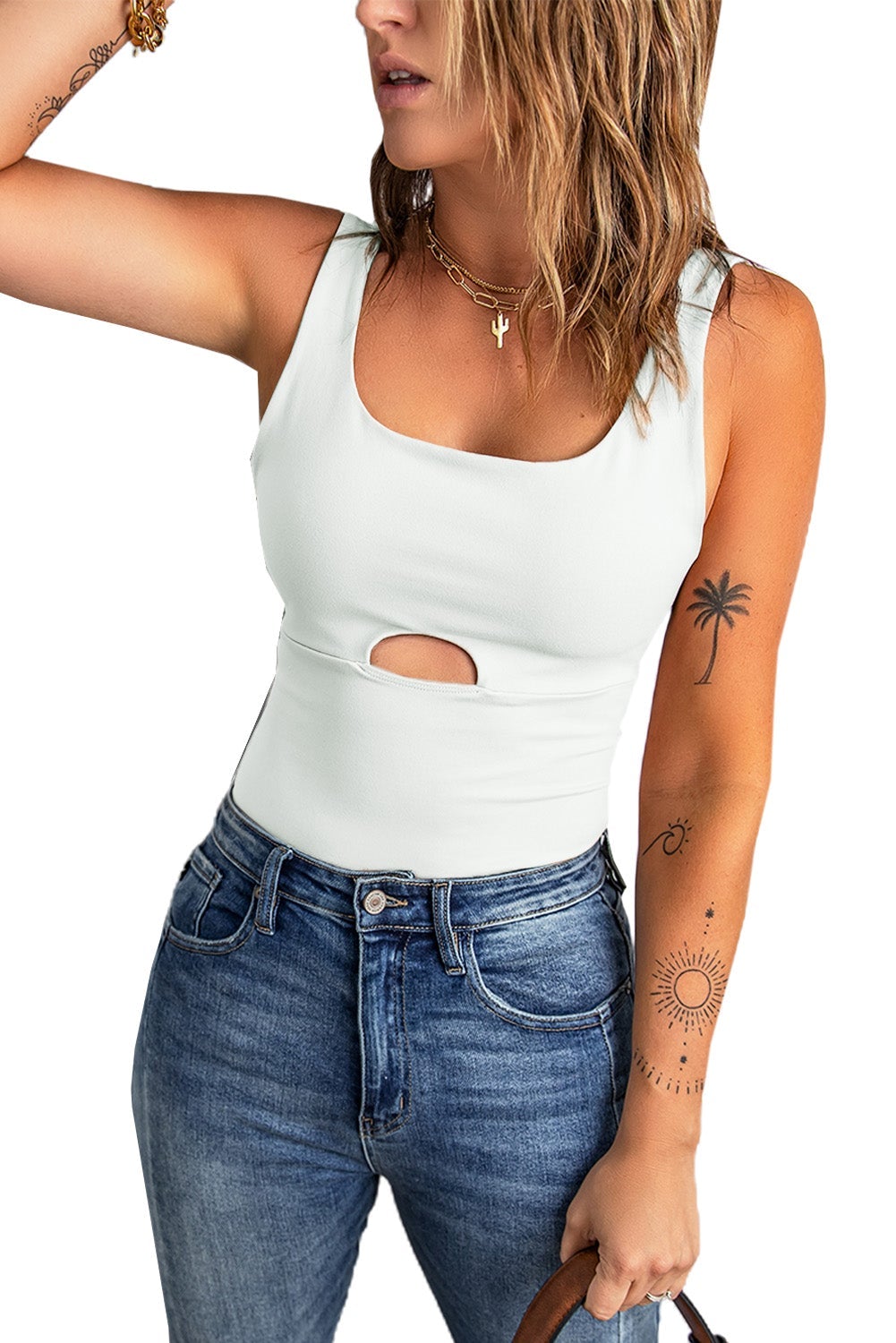 White Slim-fit Tank Top