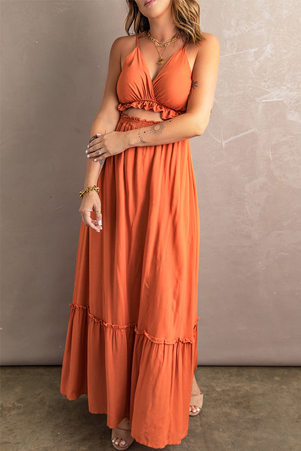 Spaghetti Strap Long Dress