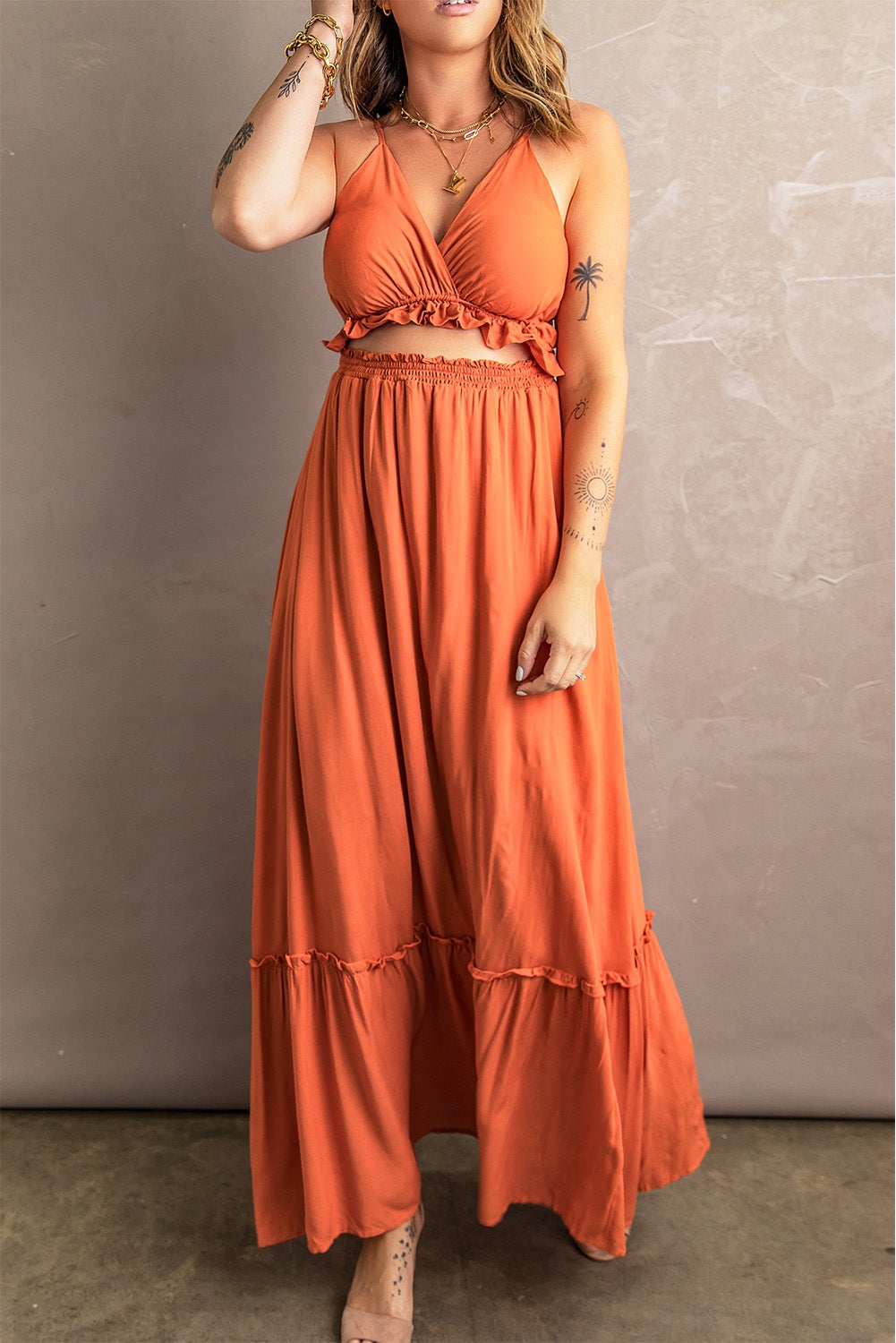 Spaghetti Strap Long Dress