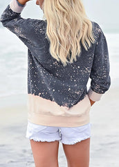 Long Sleeve Casual Patchwork T-shirt
