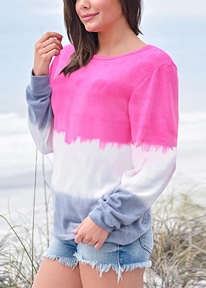 Long Sleeve Casual Patchwork T-shirt