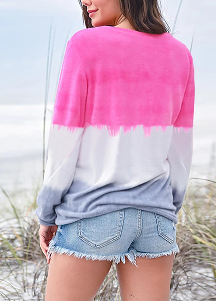 Long Sleeve Casual Patchwork T-shirt