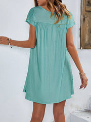 Women's Dresses Casual Loose Printed Short Sleeve Mini Dress