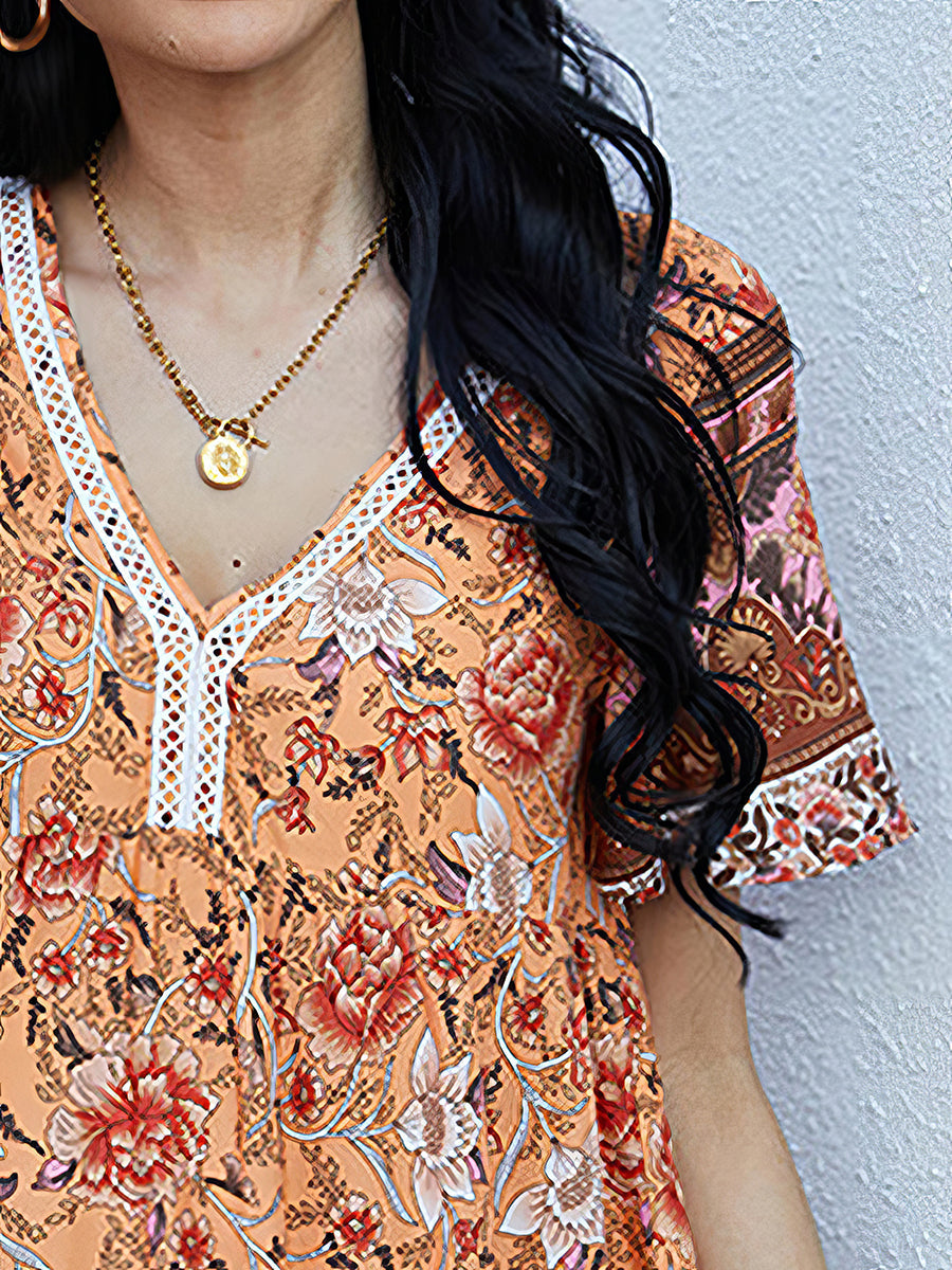 Women's Dresses Fashion Casual Printed Holiday Mini Dress