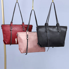 Women's Large Shoulder Fashion Leather Simple Big Shoulder Bags