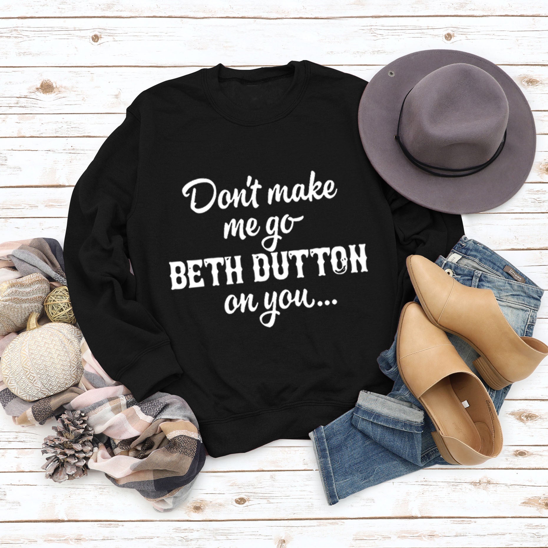 Letter Printed Crew Neck Long Sleeve Loose Sweatshirt