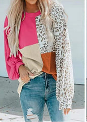 Casual Print O-Neck Long Sleeve Sweartshirt