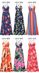 Spaghetti Strap Floral Maxi Dress