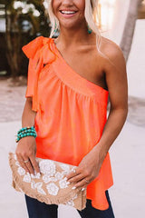 Bow Tie One Shoulder T Shirt