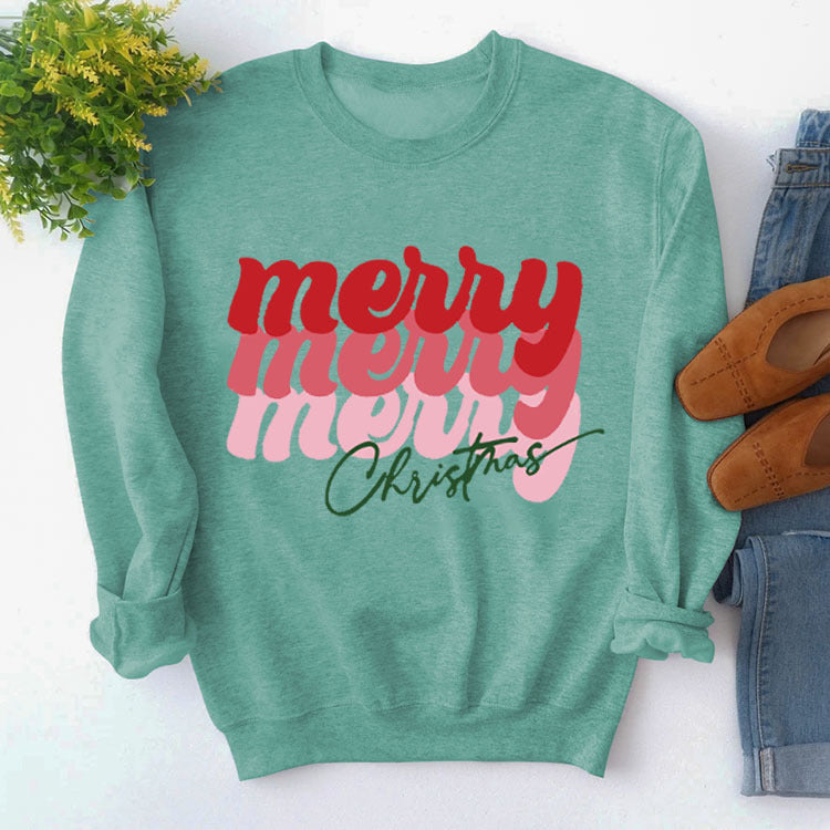 Long Sleeve O-Neck Letter Print Oversized Sweatshirt