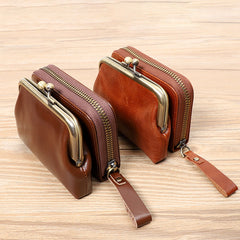Women's Leather Retro Holder Layer Cowhide Purse