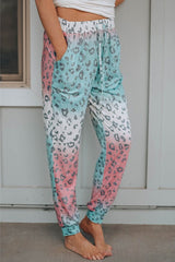 Color Block Leopard Jogger