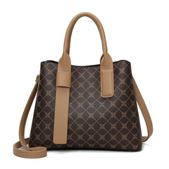 Elegant Women's Commuter Soft Leather Large Embossed Shoulder Bags