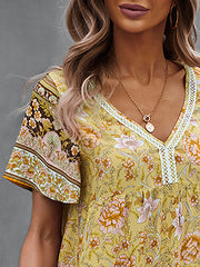 Women's Dresses Fashion Casual Printed Holiday Mini Dress