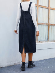 Women's Dresses Casual Pocket Denim Suspender Dress