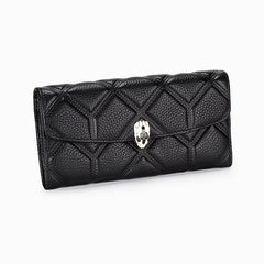 Cowhide Long Women's Elegant Leather Small Holder Large Snake Purse