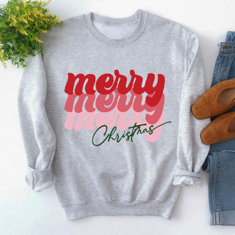 Long Sleeve O-Neck Letter Print Oversized Sweatshirt