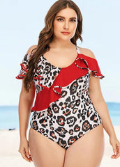 Leopard Printed One Piece Swimwear