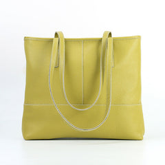 Women Leather Shoulder Large Simple Layer Cowhide Shoulder Bags