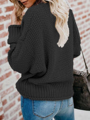 Casual V Neck Knit Sweater Pullover