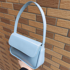 Spring Tide Women's Flip Fashionable Blue Leather Handbags