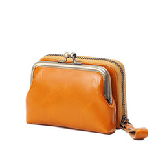Women's Leather Retro Holder Layer Cowhide Purse