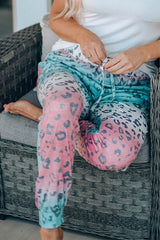 Color Block Leopard Jogger