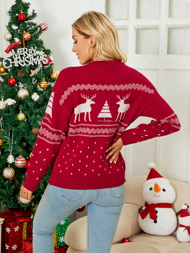 Elegant Long Sleeve O-Neck Printed Sweatshirt