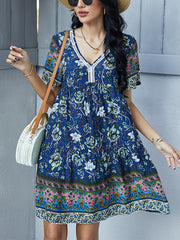 Women's Dresses Fashion Casual Printed Holiday Mini Dress