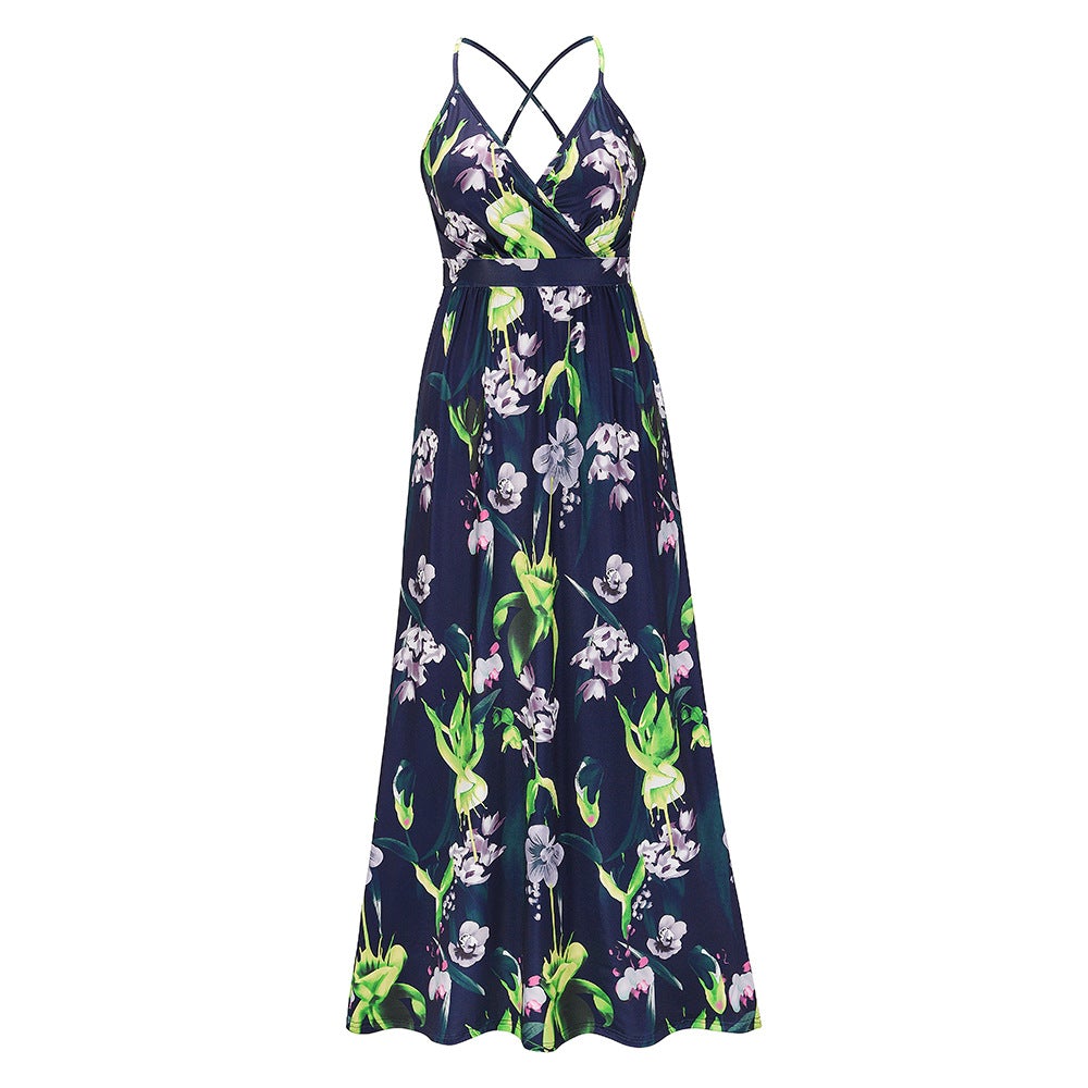 Spaghetti Strap Floral Maxi Dress