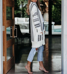 Casual Sweater Outerwear Open Front Cardigan