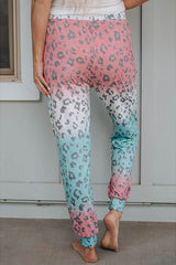 Color Block Leopard Jogger