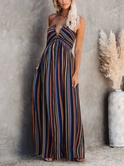 Spaghetti Strap Cowl Neck Maxi Dress