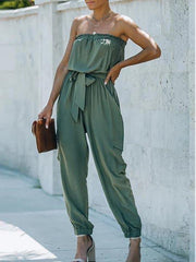Strapless Multi-Pocket Jumpsuit