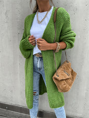 Women's Cardigans Loose Solid Long Sleeve Knit Cardigan