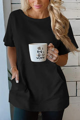 Solid Short Sleeve Pockets T Shirt