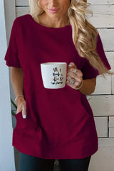 Solid Short Sleeve Pockets T Shirt